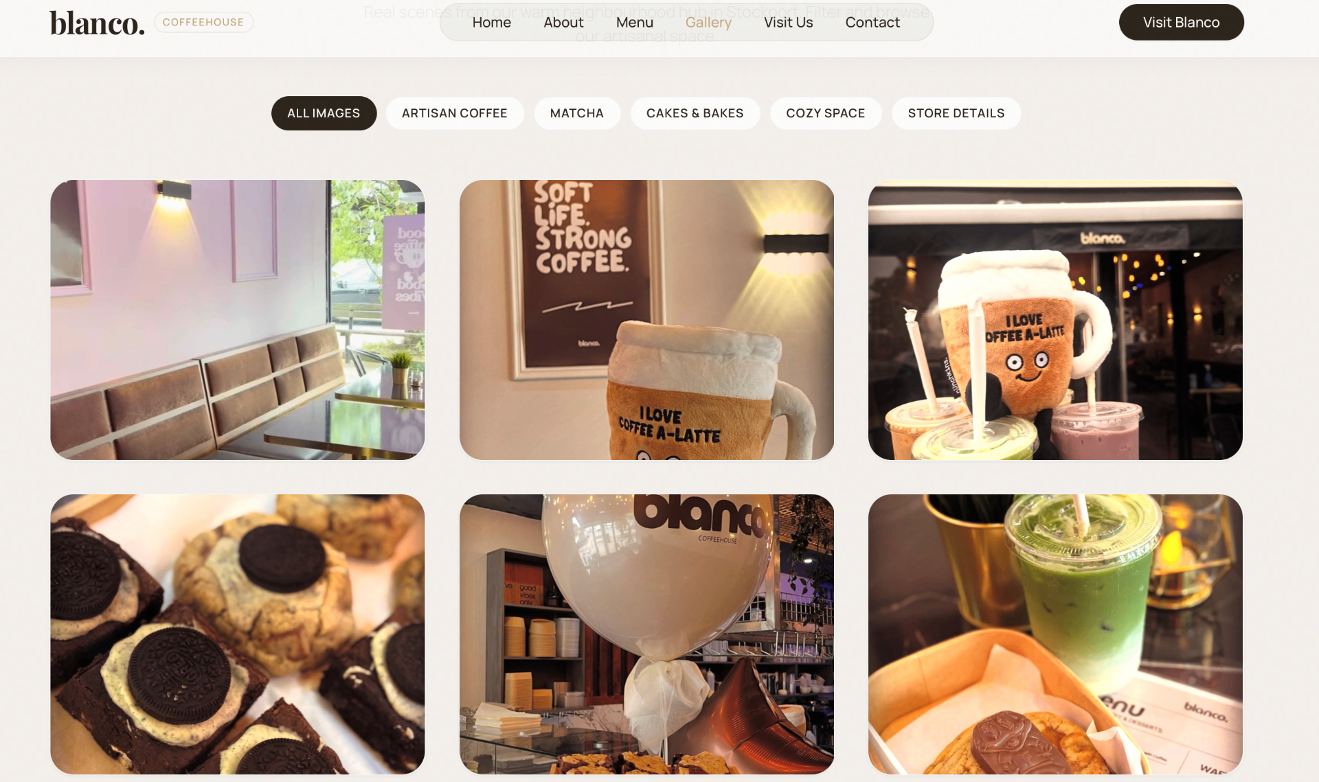 Blanco gallery page